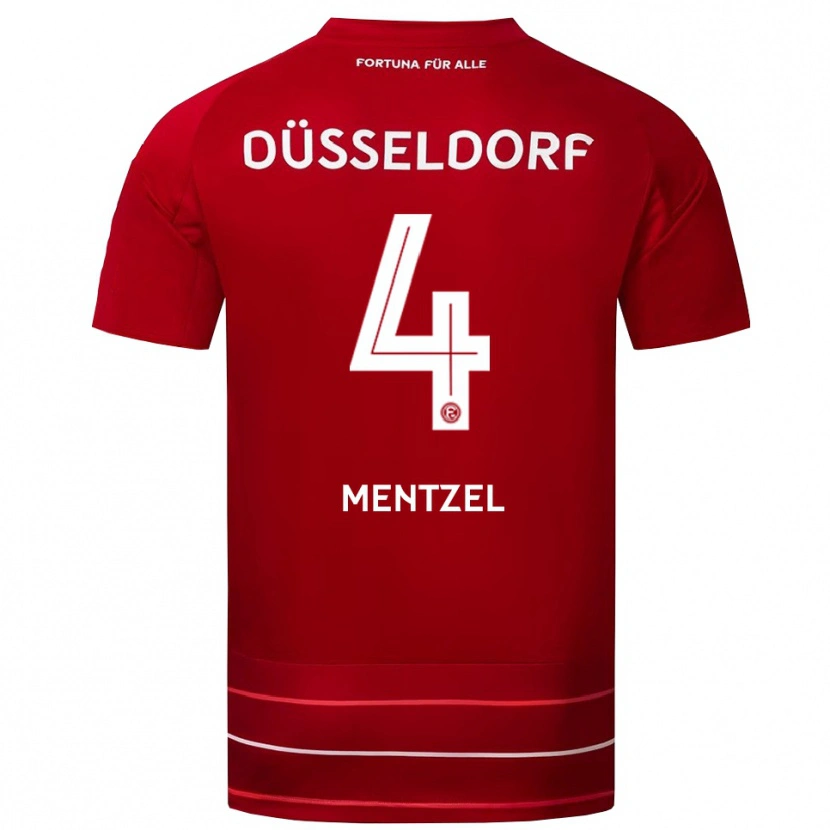 Danxen Dames Levi Mentzel #4 Rood Wit Thuisshirt Thuistenue 2025/26 T-Shirt België
