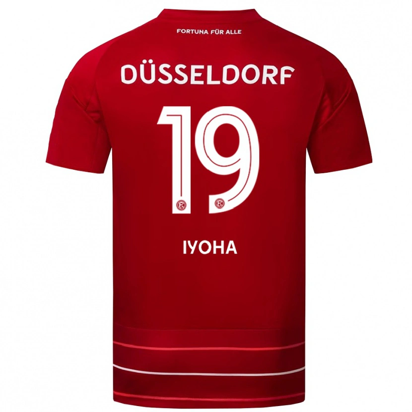 Danxen Dames Emmanuel Iyoha #19 Rood Wit Thuisshirt Thuistenue 2025/26 T-Shirt België