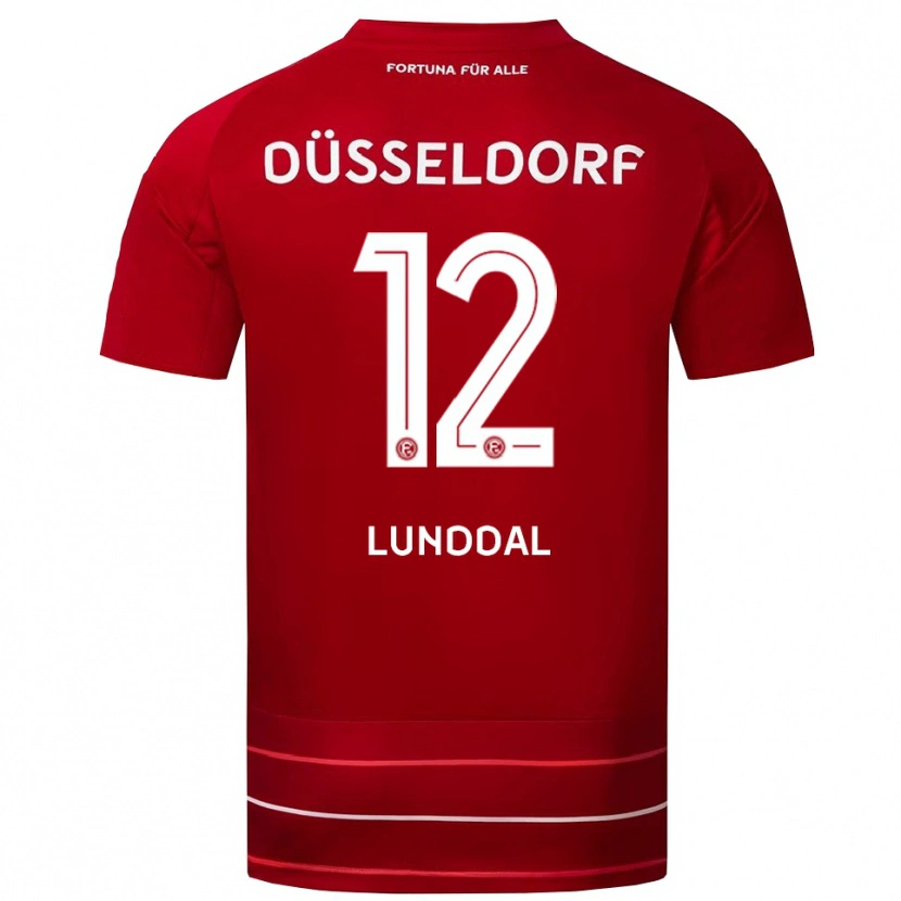 Danxen Dames Valgeir Lunddal #12 Rood Wit Thuisshirt Thuistenue 2025/26 T-Shirt België