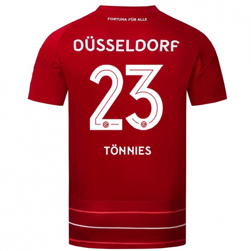 Danxen Dames Conor Tönnies #23 Rood Wit Thuisshirt Thuistenue 2025/26 T-Shirt België