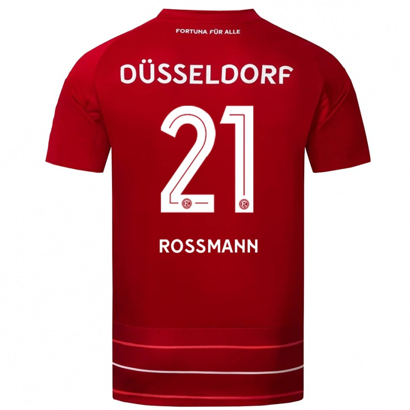 Danxen Dames Tim Rossmann #21 Rood Wit Thuisshirt Thuistenue 2025/26 T-Shirt België