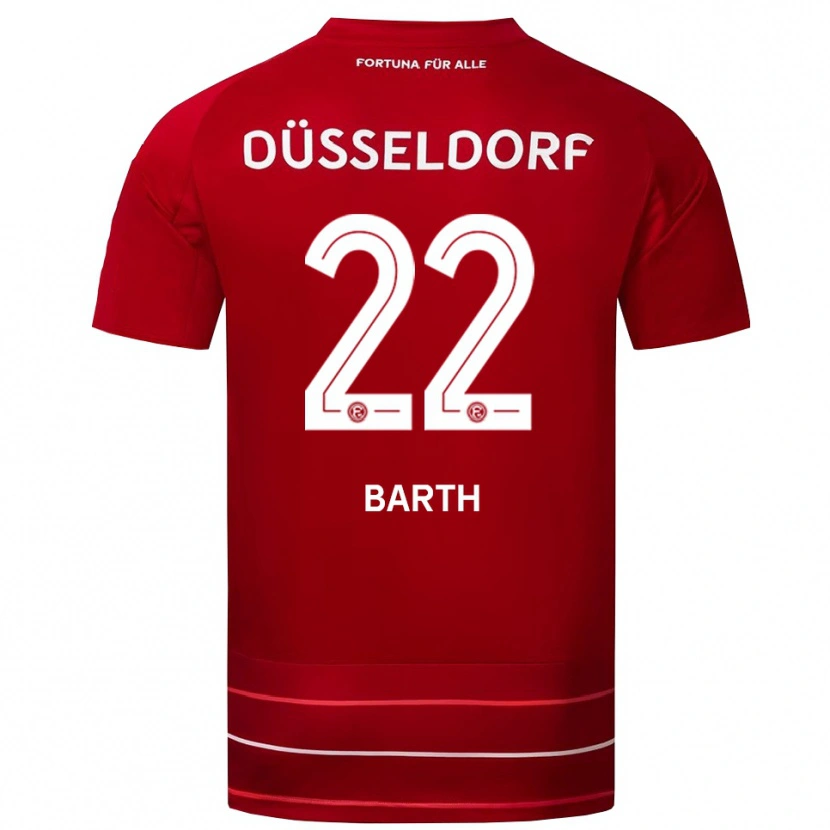Danxen Dames Tom Barth #22 Rood Wit Thuisshirt Thuistenue 2025/26 T-Shirt België