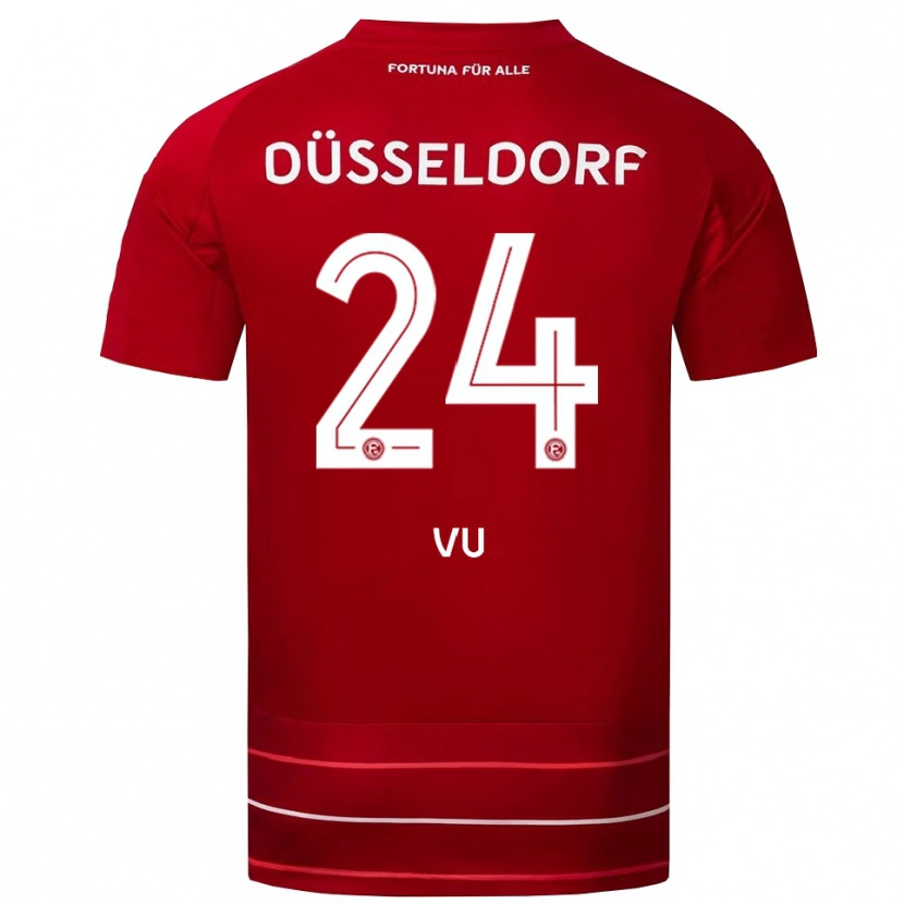 Danxen Dames Simon Vu #24 Rood Wit Thuisshirt Thuistenue 2025/26 T-Shirt België