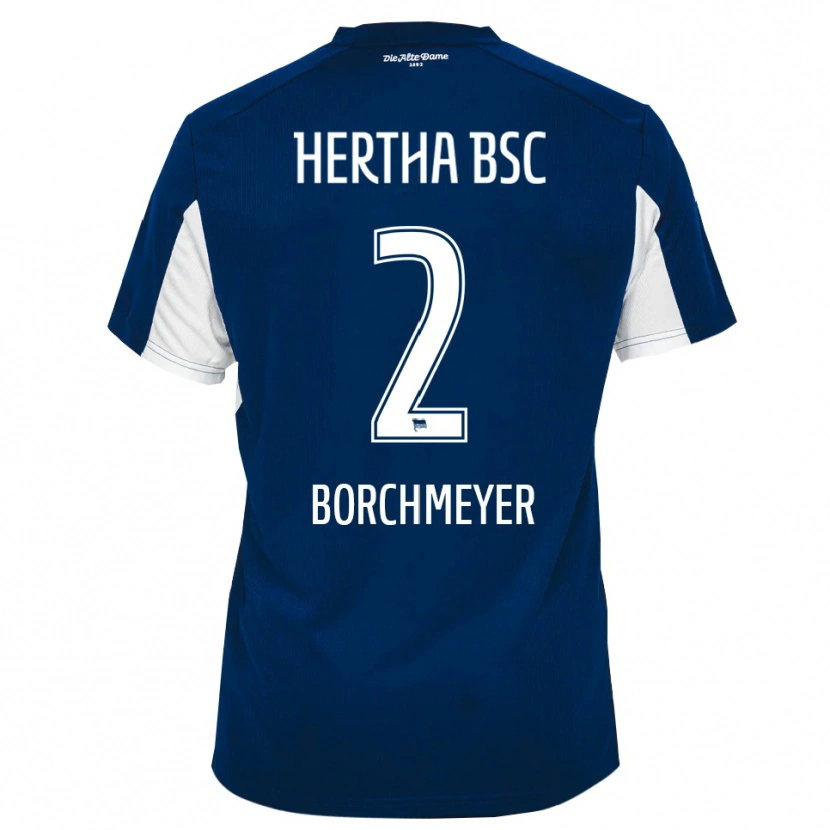 Danxen Dames Ronja Borchmeyer #2 Wit Blauw Thuisshirt Thuistenue 2025/26 T-Shirt België