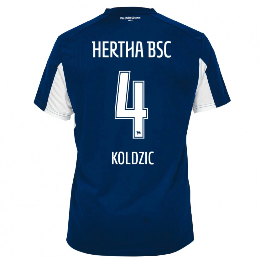 Danxen Dames Denis Koldzic #4 Wit Blauw Thuisshirt Thuistenue 2025/26 T-Shirt België