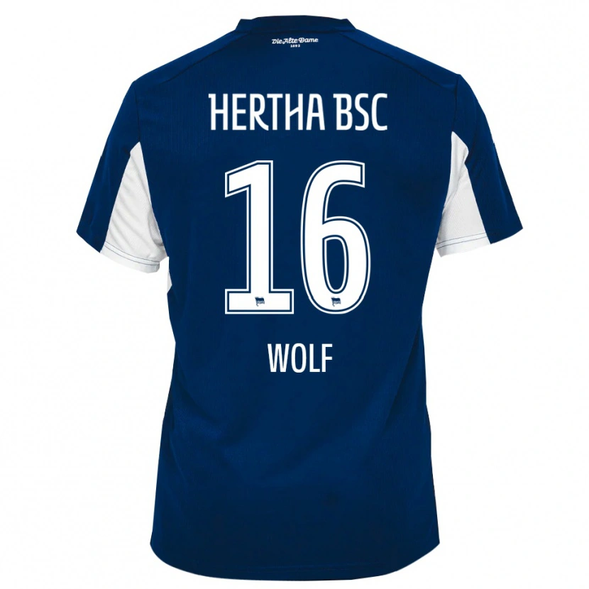 Danxen Dames Colin Wolf #16 Wit Blauw Thuisshirt Thuistenue 2025/26 T-Shirt België