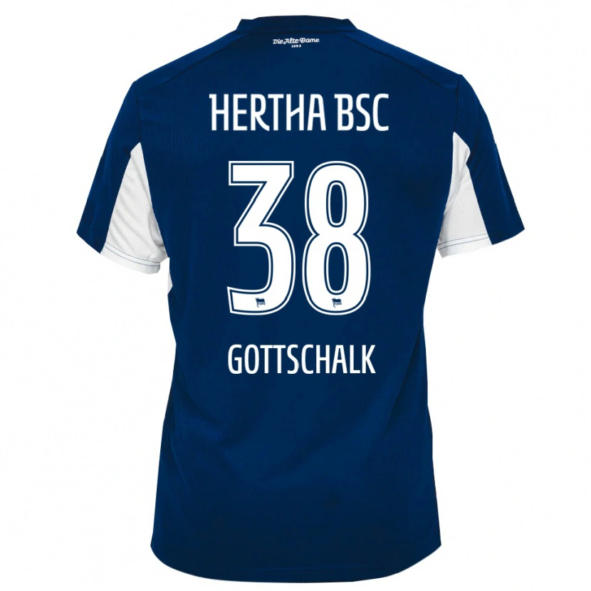 Danxen Dames Julius Gottschalk #38 Wit Blauw Thuisshirt Thuistenue 2025/26 T-Shirt België