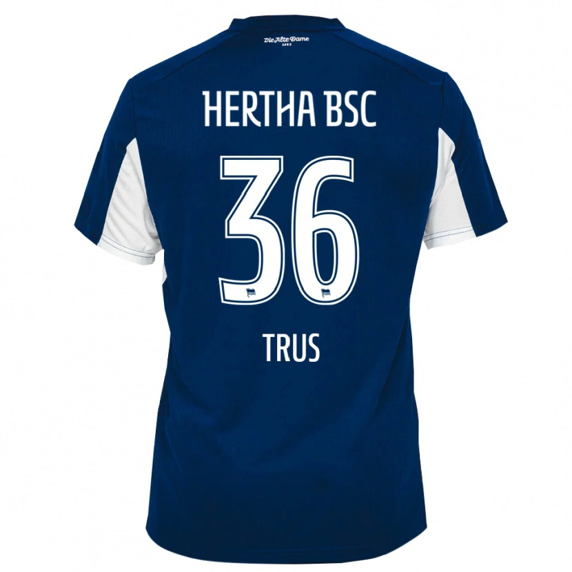 Danxen Dames Luis Trus #36 Wit Blauw Thuisshirt Thuistenue 2025/26 T-Shirt België