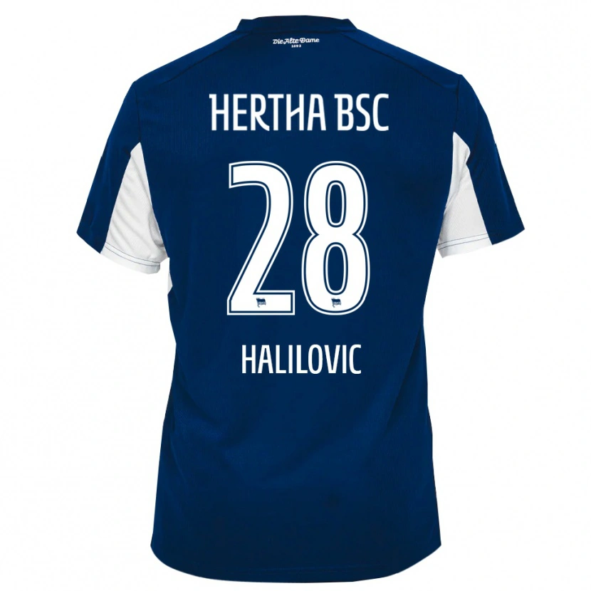 Danxen Dames Din Halilovic #28 Wit Blauw Thuisshirt Thuistenue 2025/26 T-Shirt België