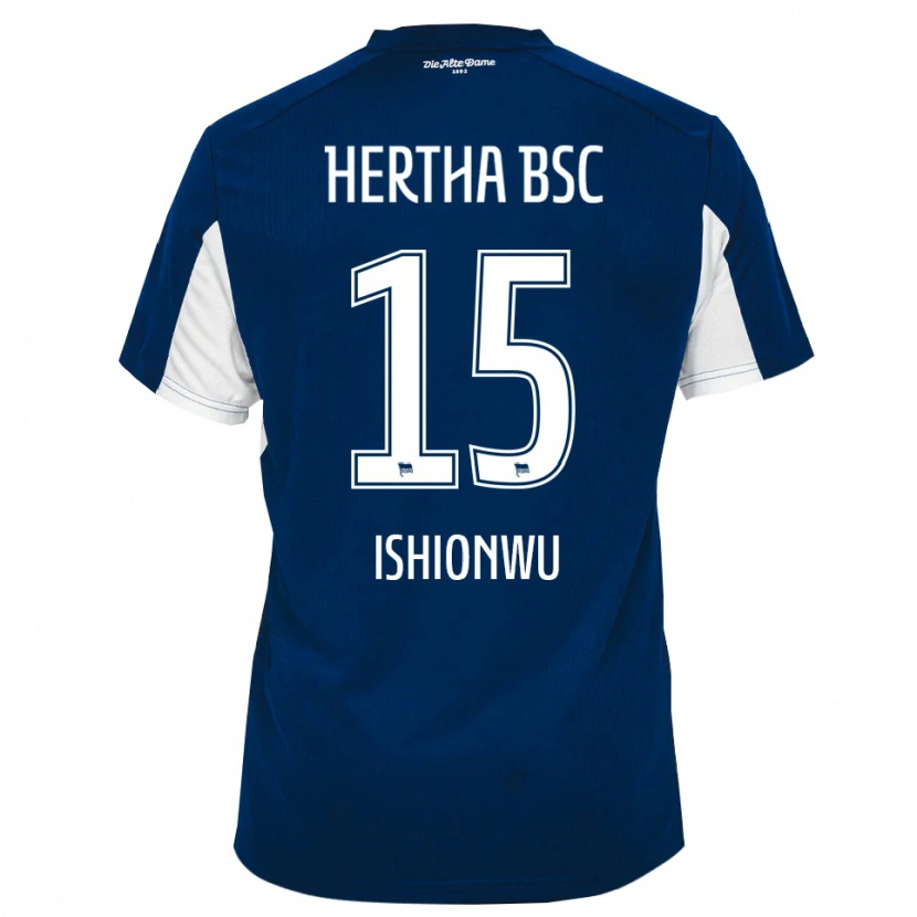 Danxen Dames Chima Ishionwu #15 Wit Blauw Thuisshirt Thuistenue 2025/26 T-Shirt België