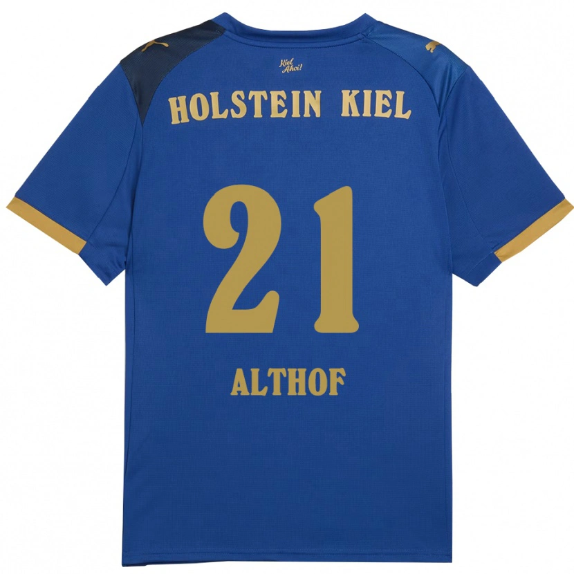 Danxen Dames Lea Althof #21 Blauw Goud Thuisshirt Thuistenue 2025/26 T-Shirt België