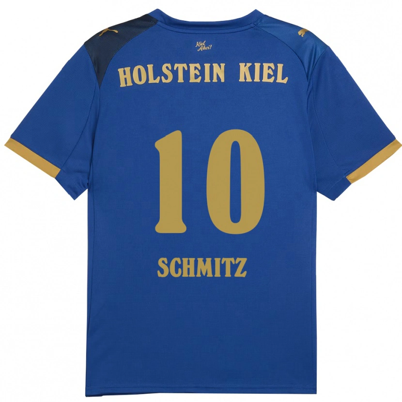 Danxen Dames Maximilian Schmitz #10 Blauw Goud Thuisshirt Thuistenue 2025/26 T-Shirt België
