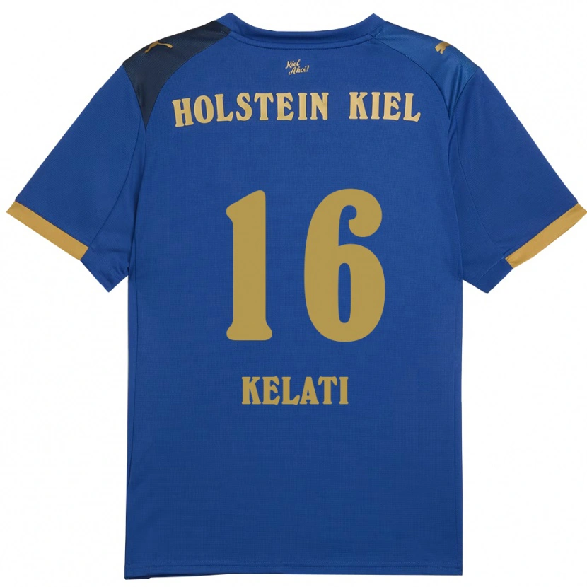 Danxen Dames Andu Kelati #16 Blauw Goud Thuisshirt Thuistenue 2025/26 T-Shirt België