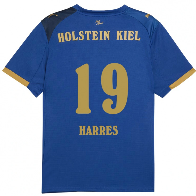 Danxen Dames Phil Harres #19 Blauw Goud Thuisshirt Thuistenue 2025/26 T-Shirt België