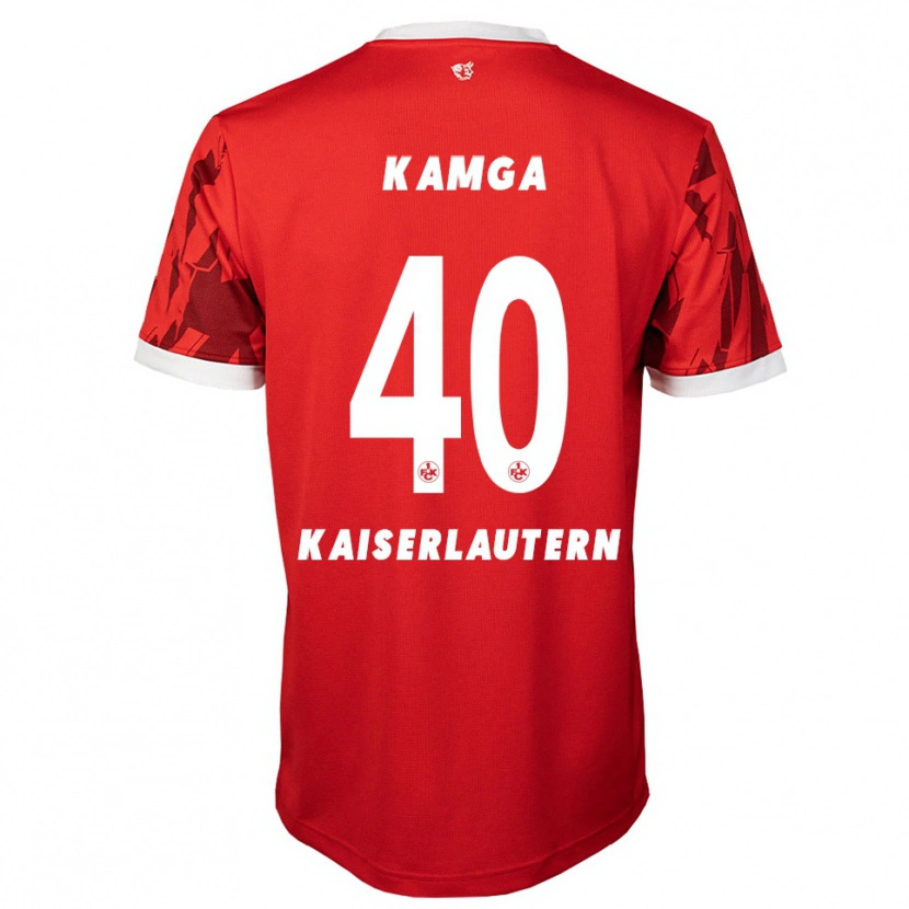Danxen Dames Enis Kamga #40 Rood Wit Thuisshirt Thuistenue 2025/26 T-Shirt België