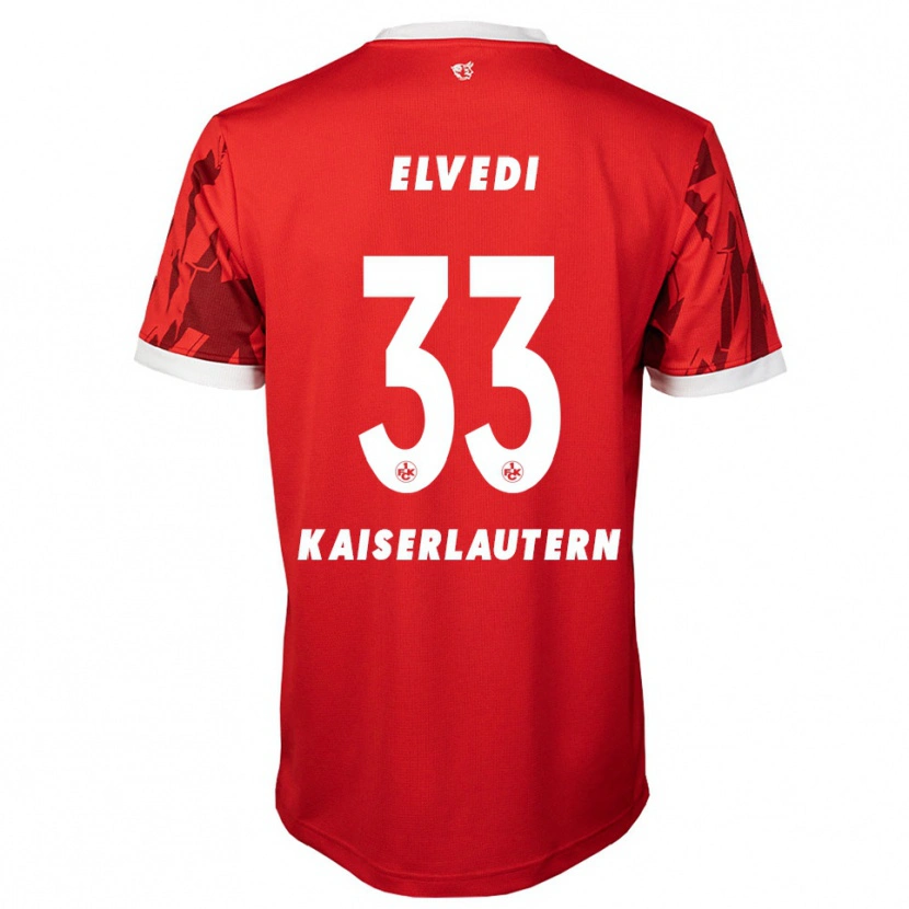 Danxen Dames Jan Elvedi #33 Rood Wit Thuisshirt Thuistenue 2025/26 T-Shirt België