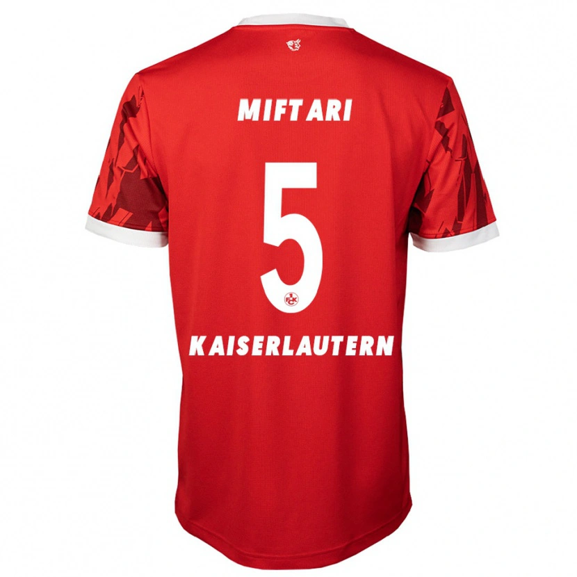Danxen Dames Drini Miftari #5 Rood Wit Thuisshirt Thuistenue 2025/26 T-Shirt België