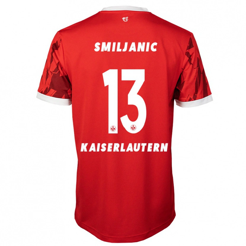 Danxen Dames Ivan Smiljanic #13 Rood Wit Thuisshirt Thuistenue 2025/26 T-Shirt België