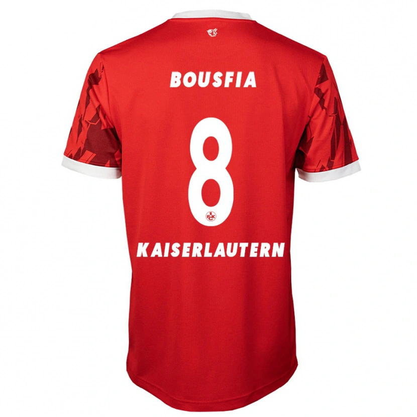 Danxen Dames Sami Bousfia #8 Rood Wit Thuisshirt Thuistenue 2025/26 T-Shirt België