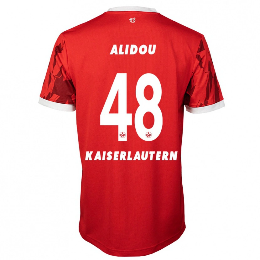 Danxen Dames Faride Alidou #48 Rood Wit Thuisshirt Thuistenue 2025/26 T-Shirt België