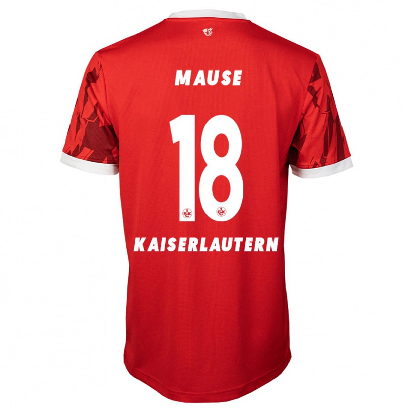 Danxen Dames Jannik Mause #18 Rood Wit Thuisshirt Thuistenue 2025/26 T-Shirt België