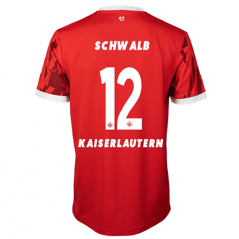 Danxen Dames Yannick Schwalb #12 Rood Wit Thuisshirt Thuistenue 2025/26 T-Shirt België