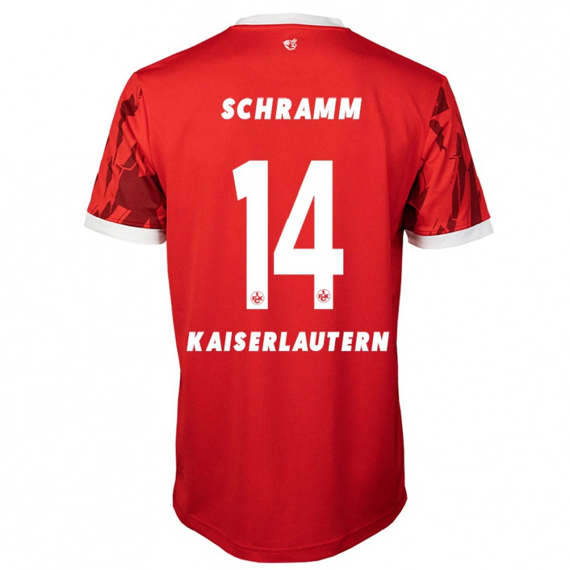 Danxen Dames David Schramm #14 Rood Wit Thuisshirt Thuistenue 2025/26 T-Shirt België
