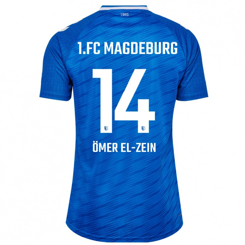 Danxen Dames Abu-Bekir Ömer El-Zein #14 Blauw Wit Thuisshirt Thuistenue 2025/26 T-Shirt België
