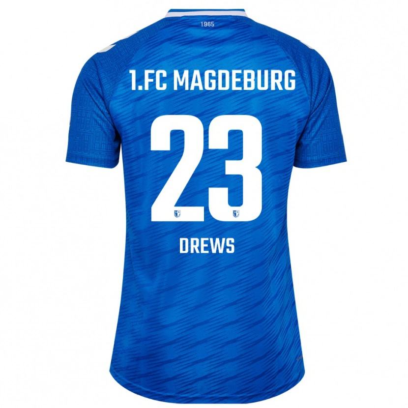 Danxen Dames Adrian Drews #23 Blauw Wit Thuisshirt Thuistenue 2025/26 T-Shirt België