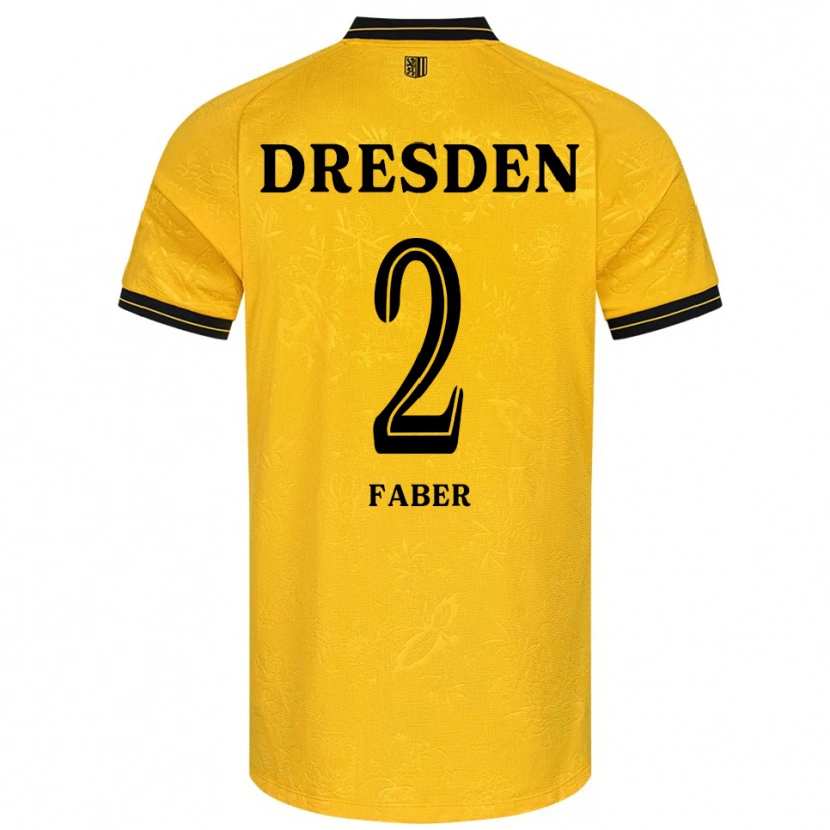 Danxen Dames Konrad Faber #2 Geel Zwart Thuisshirt Thuistenue 2025/26 T-Shirt België
