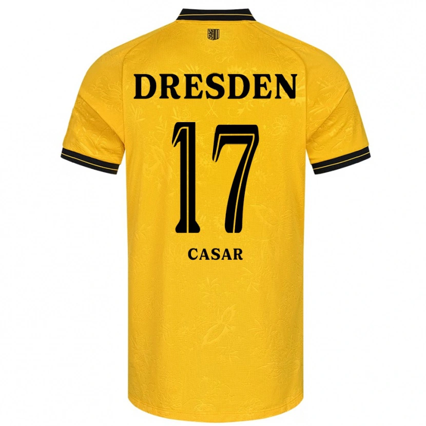 Danxen Dames Aljaz Casar #17 Geel Zwart Thuisshirt Thuistenue 2025/26 T-Shirt België