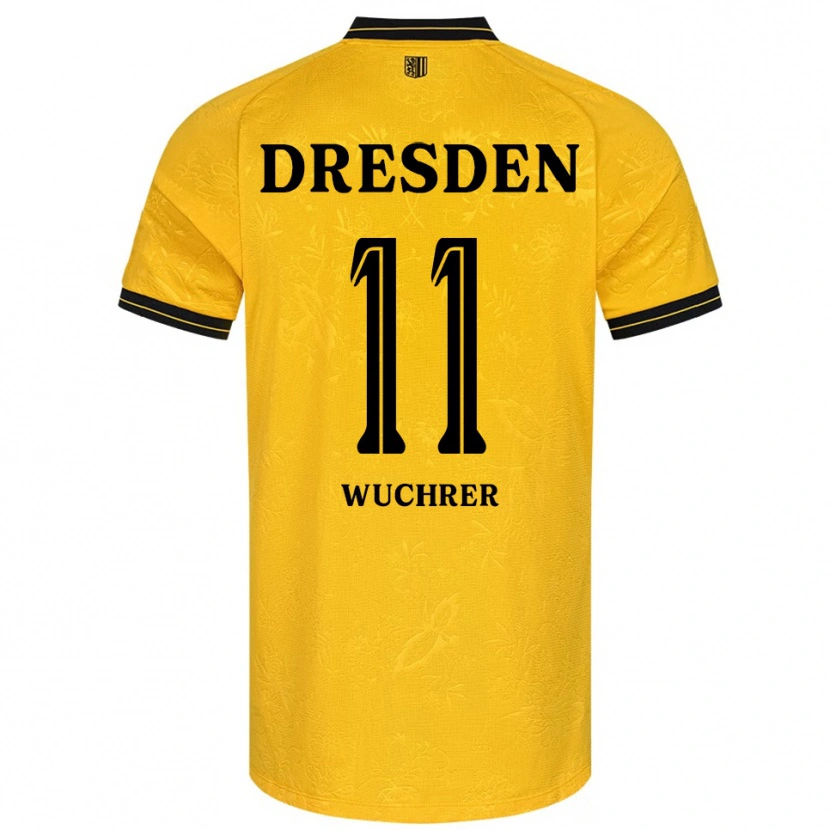 Danxen Dames Rick Wuchrer #11 Geel Zwart Thuisshirt Thuistenue 2025/26 T-Shirt België