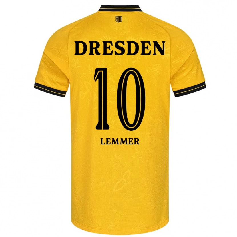Danxen Dames Jakob Lemmer #10 Geel Zwart Thuisshirt Thuistenue 2025/26 T-Shirt België