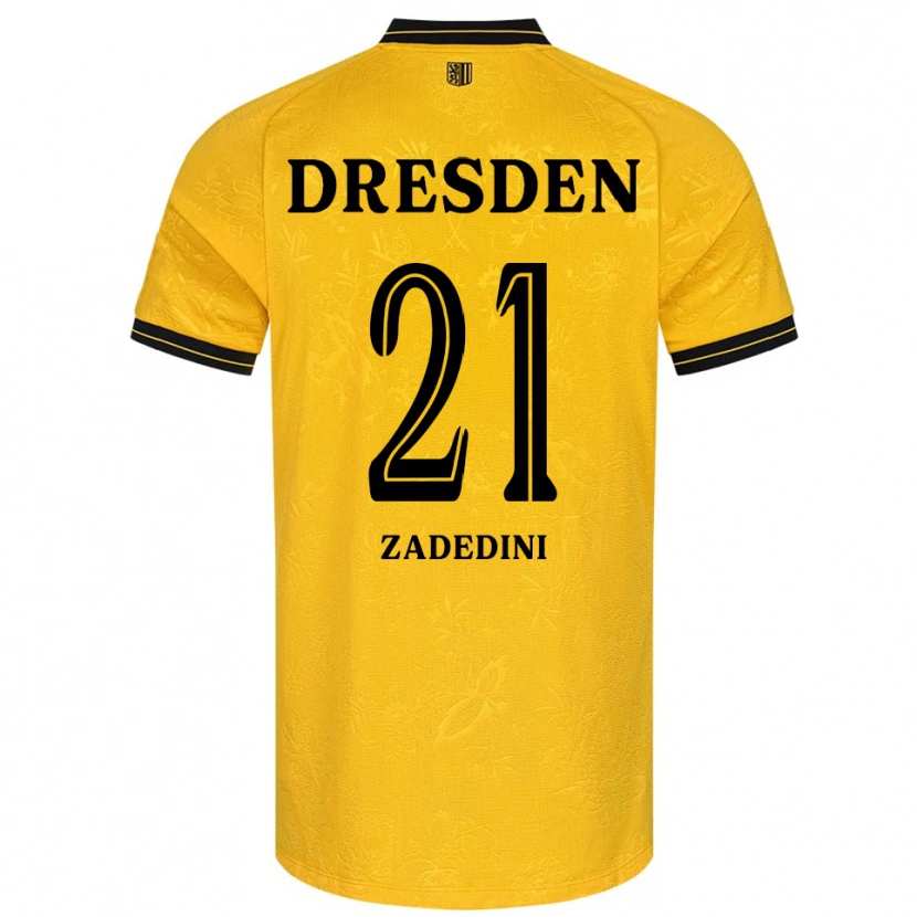 Danxen Dames Skerd Zadedini #21 Geel Zwart Thuisshirt Thuistenue 2025/26 T-Shirt België