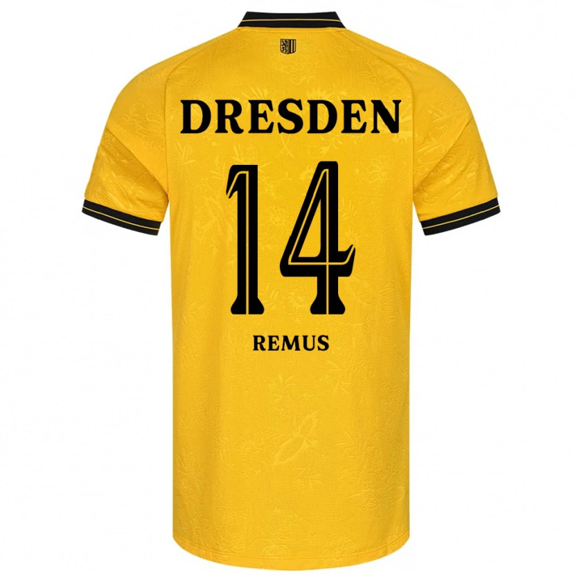 Danxen Dames Niklas Remus #14 Geel Zwart Thuisshirt Thuistenue 2025/26 T-Shirt België