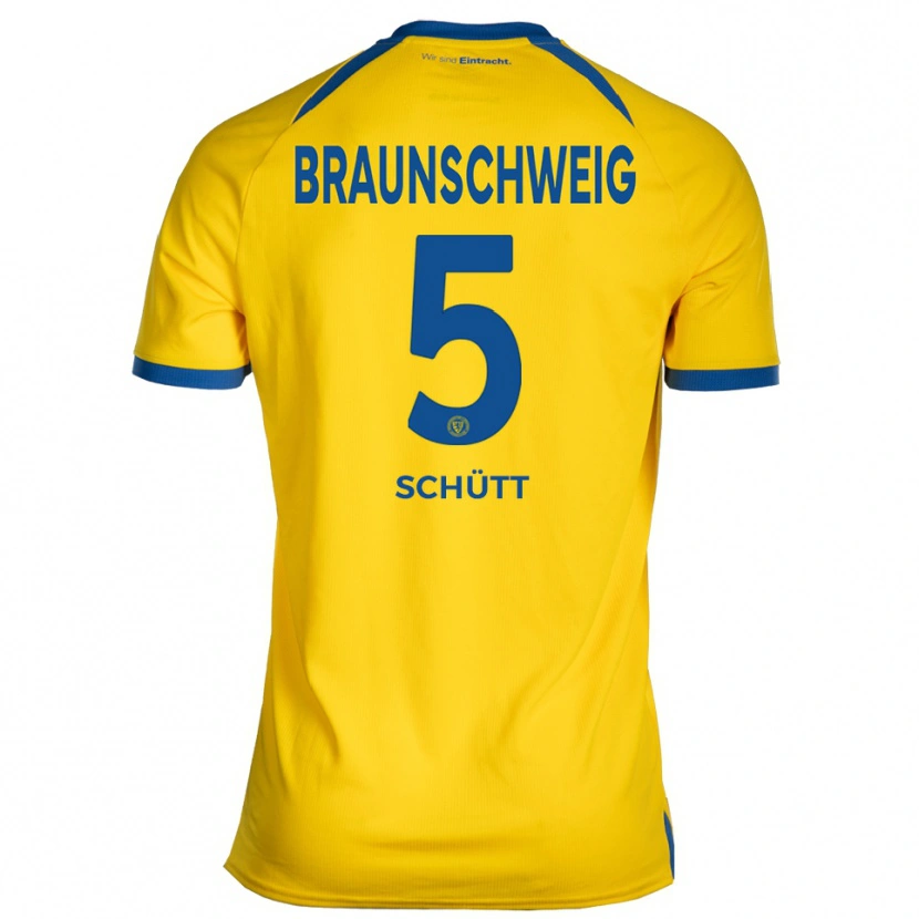 Danxen Dames Len Schütt #5 Geel Blauw Thuisshirt Thuistenue 2025/26 T-Shirt België