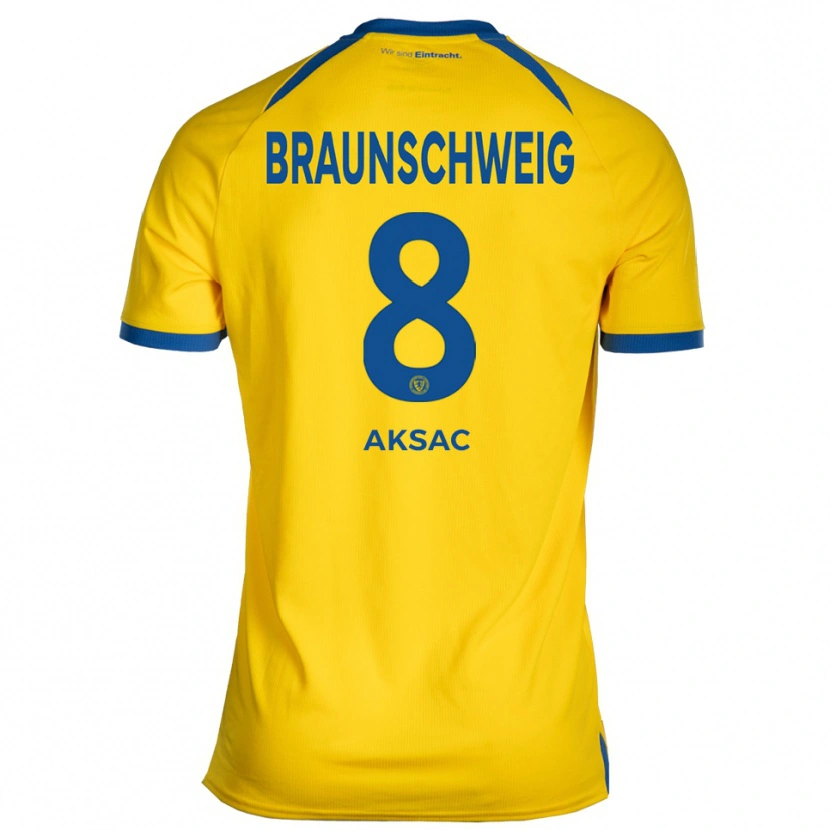 Danxen Dames Arda Aksac #8 Geel Blauw Thuisshirt Thuistenue 2025/26 T-Shirt België