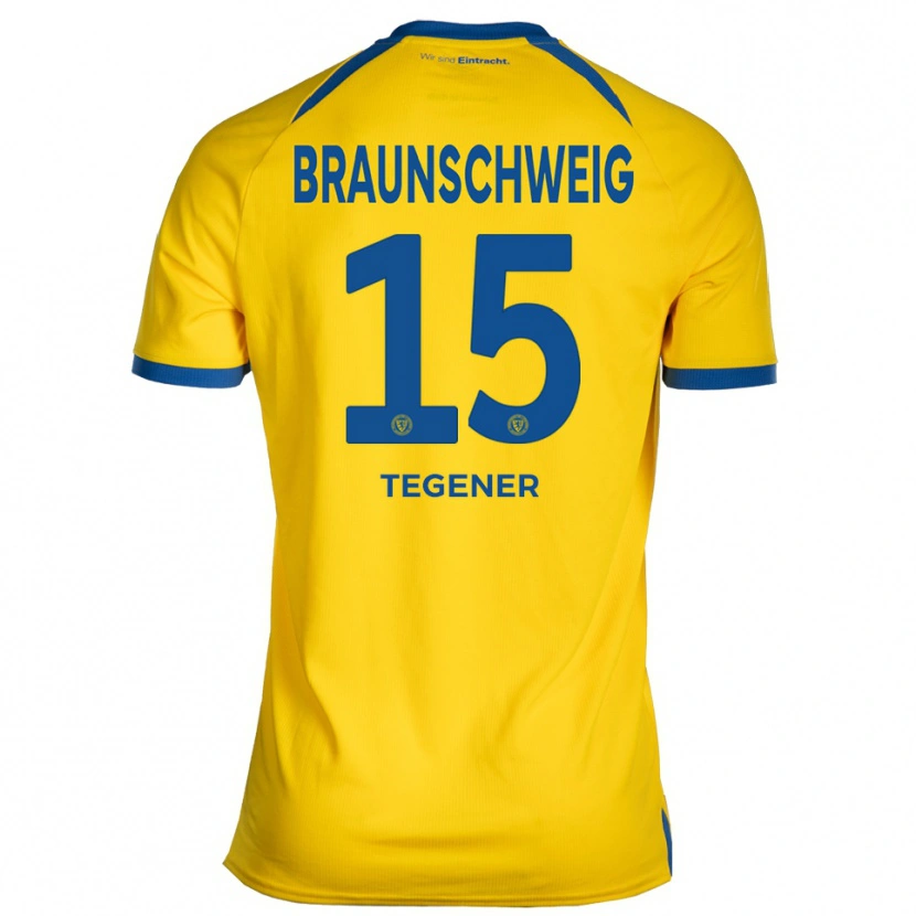 Danxen Dames Onyekachi Tegener #15 Geel Blauw Thuisshirt Thuistenue 2025/26 T-Shirt België