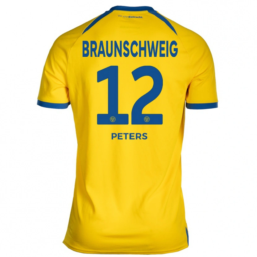 Danxen Dames Laurin Peters #12 Geel Blauw Thuisshirt Thuistenue 2025/26 T-Shirt België