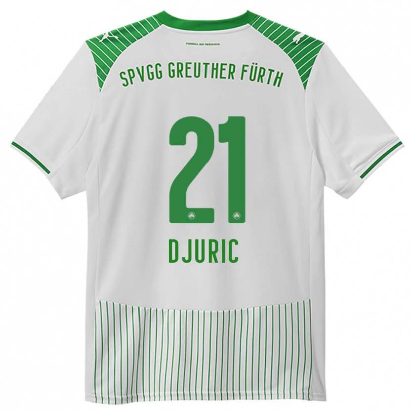 Danxen Dames Andrej Djuric #21 Wit Groen Thuisshirt Thuistenue 2025/26 T-Shirt België