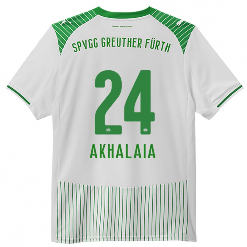 Danxen Dames Lado Akhalaia #24 Wit Groen Thuisshirt Thuistenue 2025/26 T-Shirt België