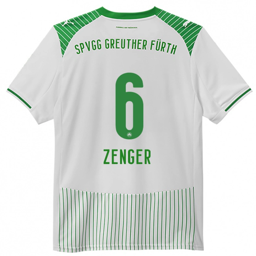 Danxen Dames Marc Zenger #6 Wit Groen Thuisshirt Thuistenue 2025/26 T-Shirt België