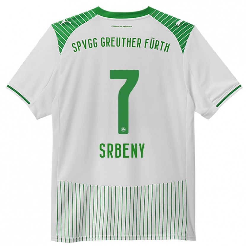 Danxen Dames Dennis Srbeny #7 Wit Groen Thuisshirt Thuistenue 2025/26 T-Shirt België