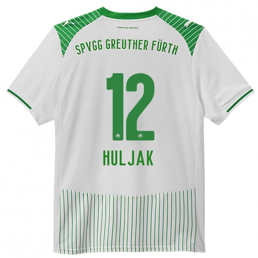 Danxen Dames Dominik Huljak #12 Wit Groen Thuisshirt Thuistenue 2025/26 T-Shirt België