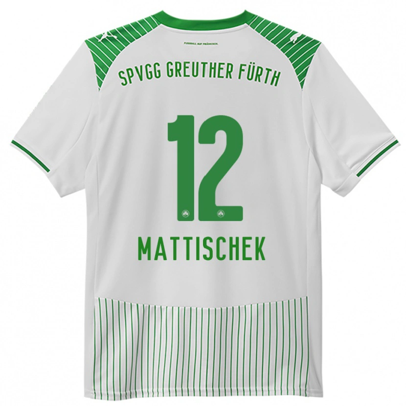 Danxen Dames Jakob Mattischek #12 Wit Groen Thuisshirt Thuistenue 2025/26 T-Shirt België