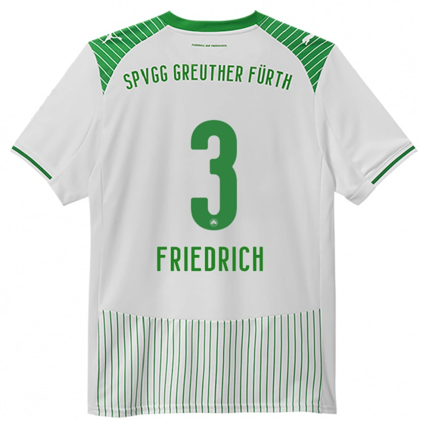 Danxen Dames Niklas Friedrich #3 Wit Groen Thuisshirt Thuistenue 2025/26 T-Shirt België