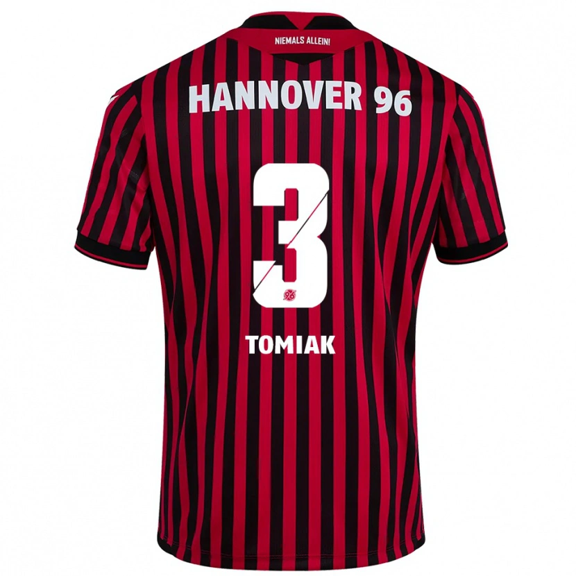 Danxen Dames Boris Tomiak #3 Rood Zwart Thuisshirt Thuistenue 2025/26 T-Shirt België