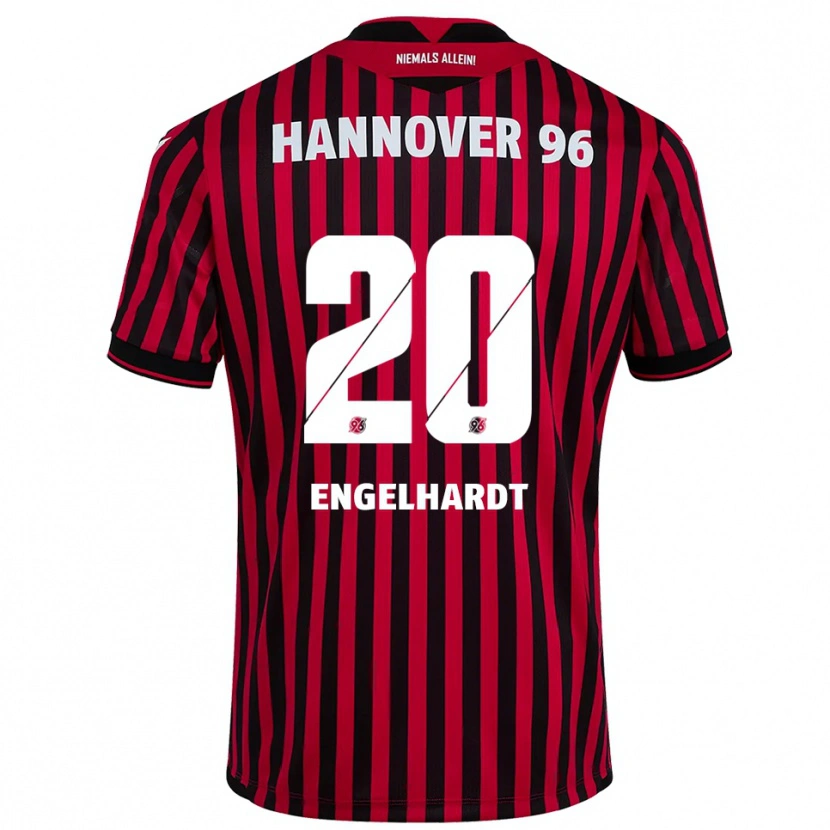 Danxen Dames Saskia Engelhardt #20 Rood Zwart Thuisshirt Thuistenue 2025/26 T-Shirt België