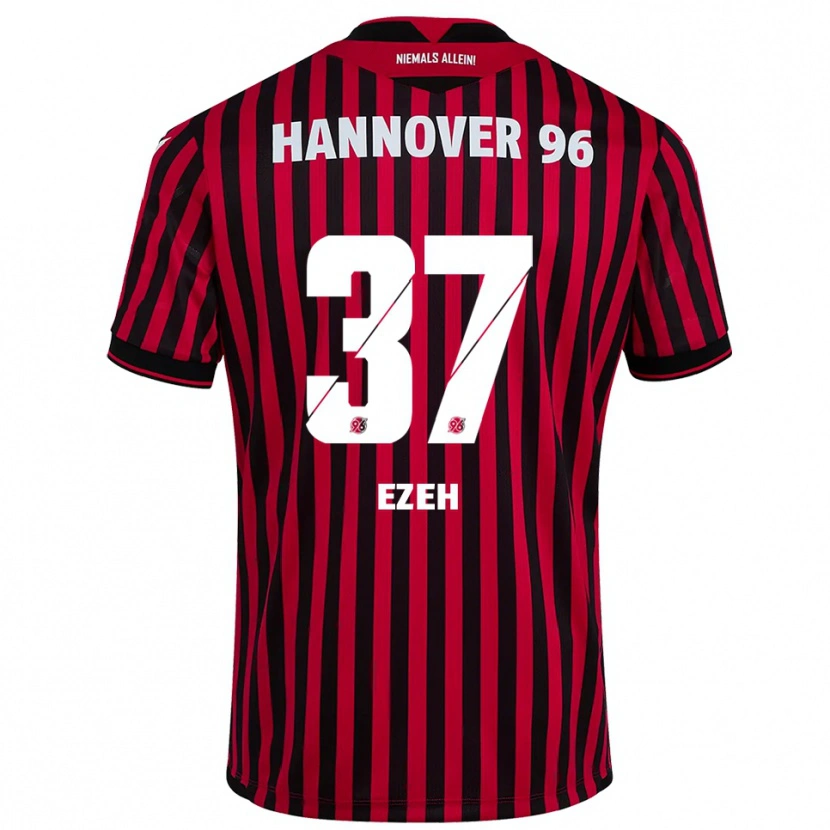 Danxen Dames Brooklyn Ezeh #37 Rood Zwart Thuisshirt Thuistenue 2025/26 T-Shirt België