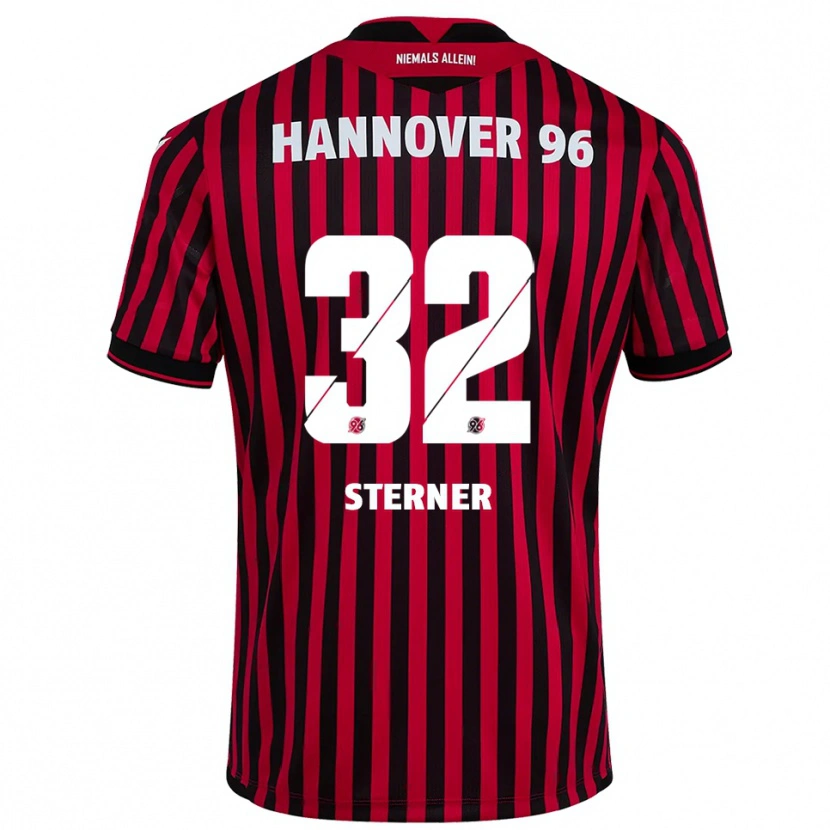 Danxen Dames Jonas Sterner #32 Rood Zwart Thuisshirt Thuistenue 2025/26 T-Shirt België